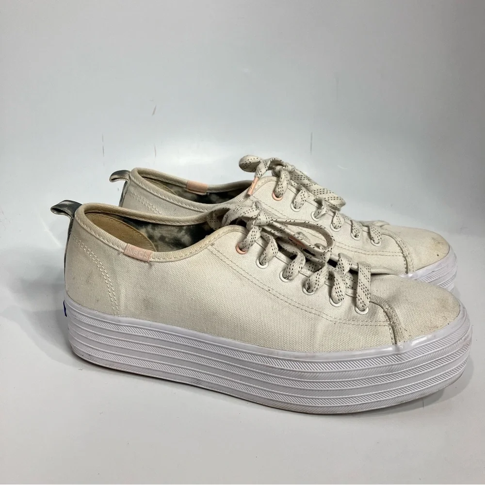 Keds Triple Up white canvas platform Sneakers size‎ 8.5